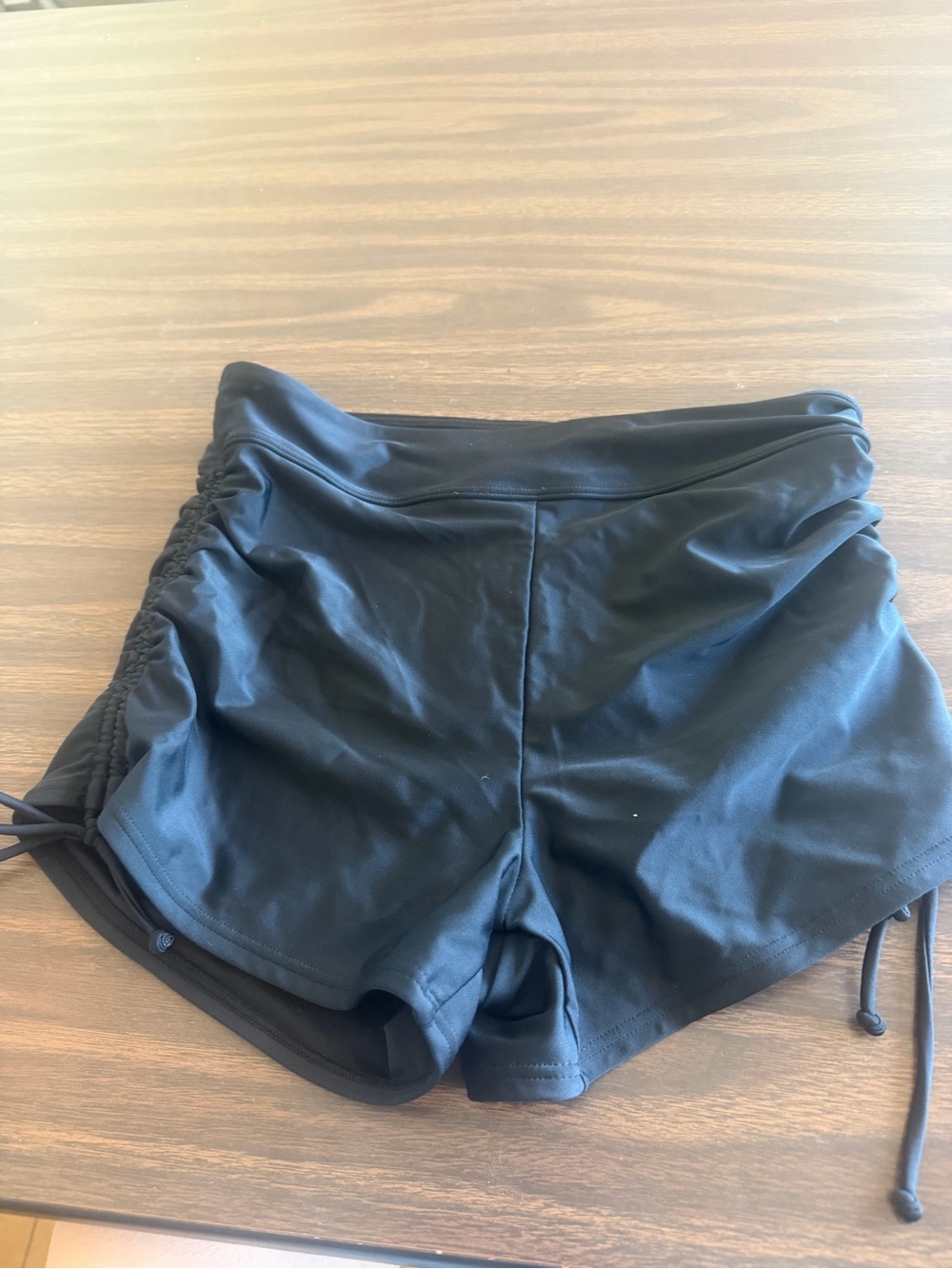 Black Women's Active or swim Drawstring Shorts